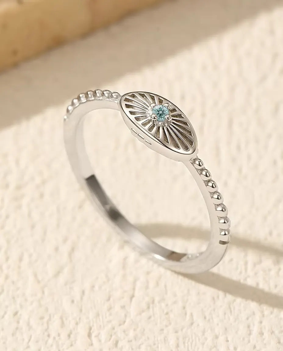 Ring mit Sonnenstrahl-Oval – meergrüner Moissanit auf perlbesetzter Schiene, 925 Sterlingsilber, Größen 5-9